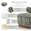 Furniture of America Sebras Chenille Zebra-Stripe Accent Chair in Green