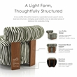 Furniture of America Sebras Chenille Zebra-Stripe Accent Chair in Green