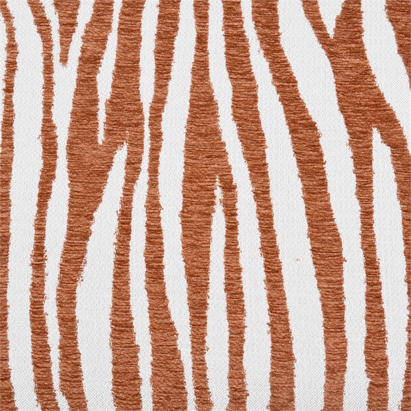 Furniture of America Sebras Chenille Zebra-Stripe Accent Chair in Orange