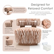 Furniture of America Sebras Chenille Zebra-Stripe Accent Chair in Orange