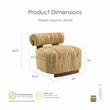 Furniture of America Sebras Chenille Zebra-Stripe Accent Chair in Yellow