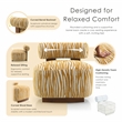 Furniture of America Sebras Chenille Zebra-Stripe Accent Chair in Yellow