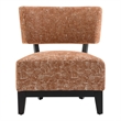 Furniture of America Robi Fabric Abstract Angled Back Accent Chair in Orange