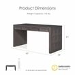 Furniture of America Dannen Solid Wood 3-Drawer Writing Desk in Black