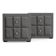 Furniture of America Regan Fabric Upholstered 2-Piece Bedroom Set in Gray