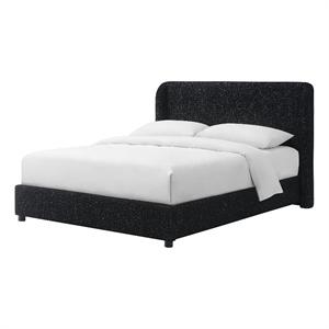 Furniture of America Suzanne Fabric Mattress Ready Queen Platform Bed in Black