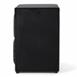 Furniture of America Regan Fabric Upholstered 2-Drawer Nightstand in Black