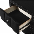 Furniture of America Regan Fabric Upholstered 2-Drawer Nightstand in Black