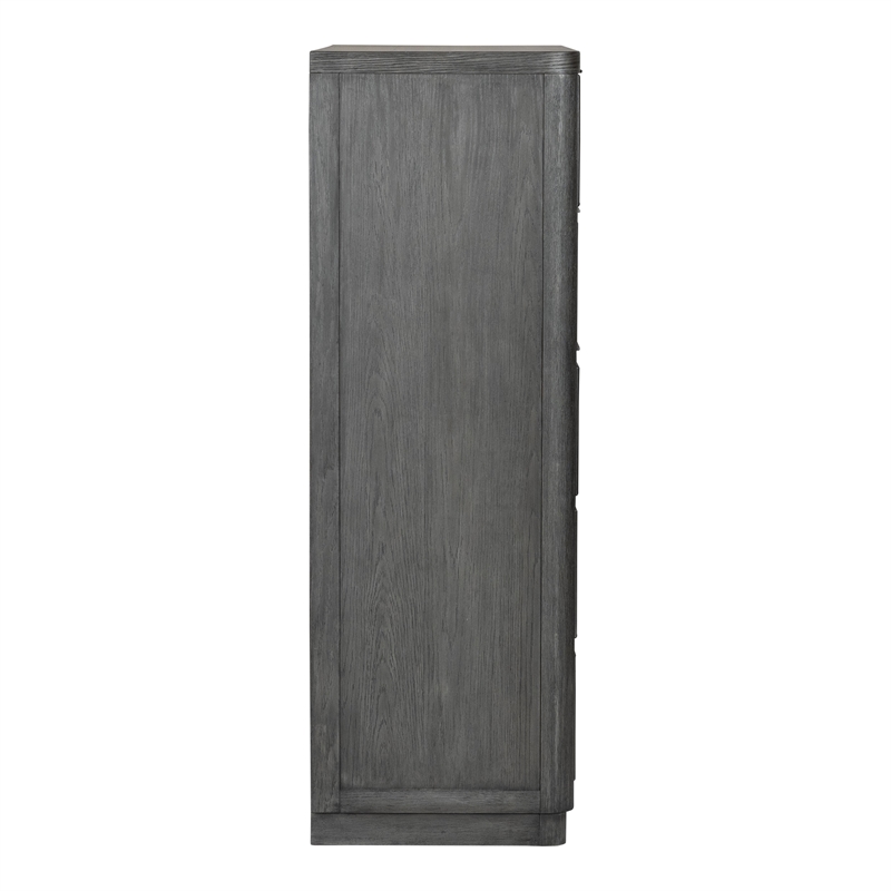 Furniture of America Selyra Solid Wood Dovetail 5-Drawer Chest in Espresso