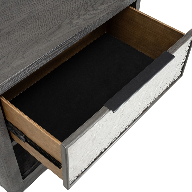 Furniture of America Selyra Solid Wood 1-Drawer Nightstand with USBs in Espresso