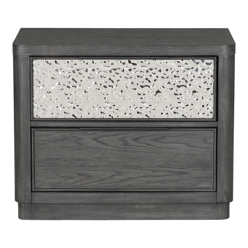Furniture of America Selyra Solid Wood 2-Drawer Nightstand with USBs in Espresso