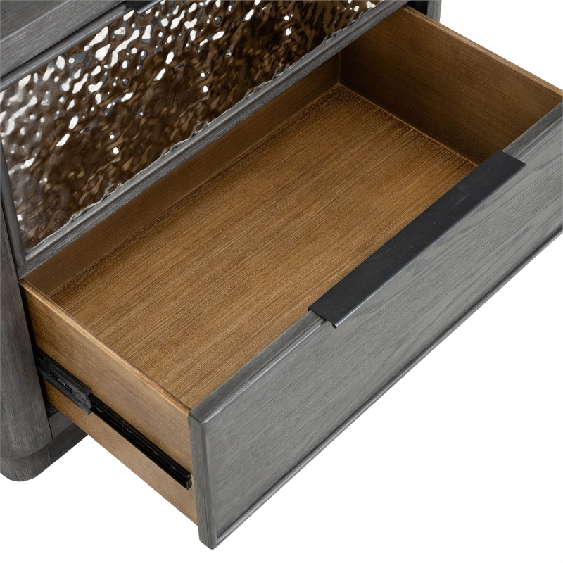 Furniture of America Selyra Solid Wood 2-Drawer Nightstand with USBs in Espresso