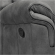 Furniture of America Moya Faux Leather Manual Glider Recliner in Dark Gray