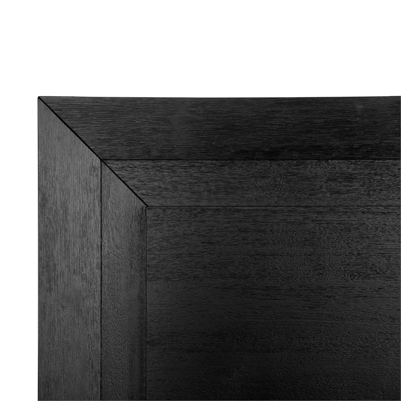 Furniture of America Lyle Solid Wood Queen Panel Bed with LED Headboard in Black