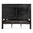 Furniture of America Lyle Solid Wood Queen Panel Bed with LED Headboard in Black