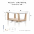 Furniture of America Coren Wood and Faux Marble Top Coffee Table in Brown