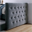 Furniture of America Elazar Wood Tufted Twin Daybed with Trundle in Gray