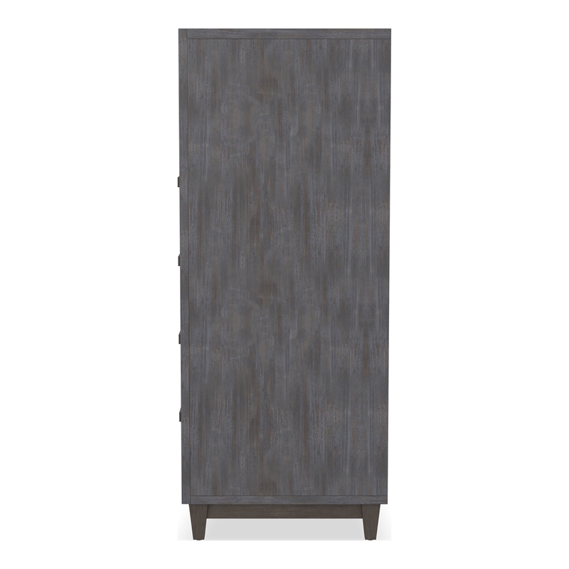 Furniture of America Waito Solid Wood 5-Drawer Chest in Brown