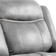 FOA Moya Faux Leather Manual Reclining Sofa with Drop-Down Table in Warm Gray