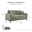 Furniture of America Naria Chenille Soft Track Arm Loveseat in Green