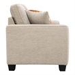 Furniture of America Emeria Chenille Soft Tapered Arm Loveseat in Taupe