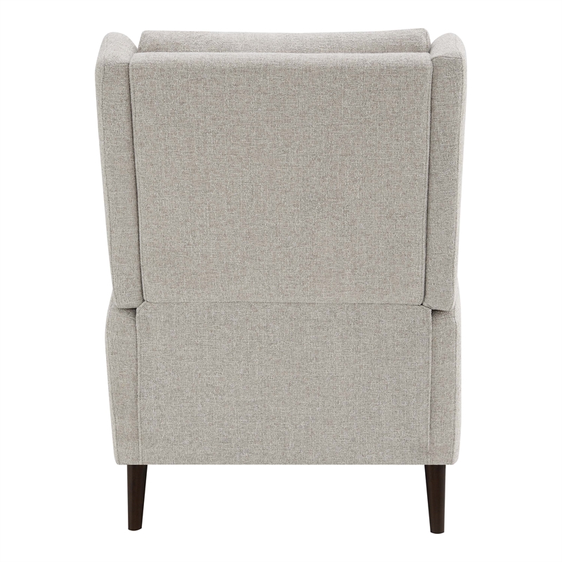 Furniture of America Vella Fabric Pushback Manual Recliner in Beige