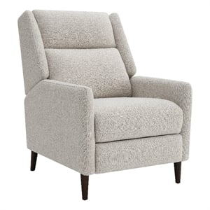 Furniture of America Vella Fabric Pushback Manual Recliner in Beige