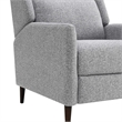 Furniture of America Vella Fabric Pushback Manual Recliner in Gray