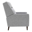 Furniture of America Vella Fabric Pushback Manual Recliner in Gray