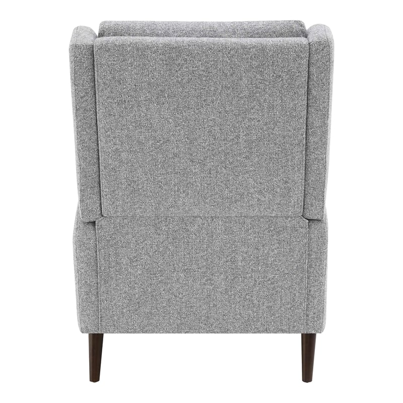Furniture of America Vella Fabric Pushback Manual Recliner in Gray
