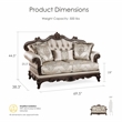 Furniture of America Adelaide Fabric Tufted Back Loveseat in Beige