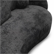 Furniture of America Sylin Chenille and Wood Sculpted Silhouette Sofa in Black