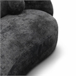Furniture of America Sylin Chenille and Wood Sculpted Silhouette Sofa in Black