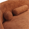Furniture of America Sylin Chenille and Wood Sculpted Silhouette Sofa in Brown