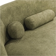 Furniture of America Sylin Chenille and Wood Sculpted Silhouette Sofa in Green