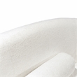 Furniture of America Sylin Chenille and Wood Sculpted Silhouette Sofa in White