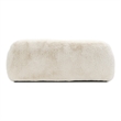 Furniture of America Grizzly Fabric Long-Pile Shaggy Plush Sofa in Beige