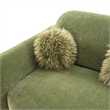 Furniture of America Ramos Chenille Bench-Style Seating Sofa in Green