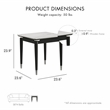 Furniture of America Miranda Sintered Stone Top and Wood End Table in Black
