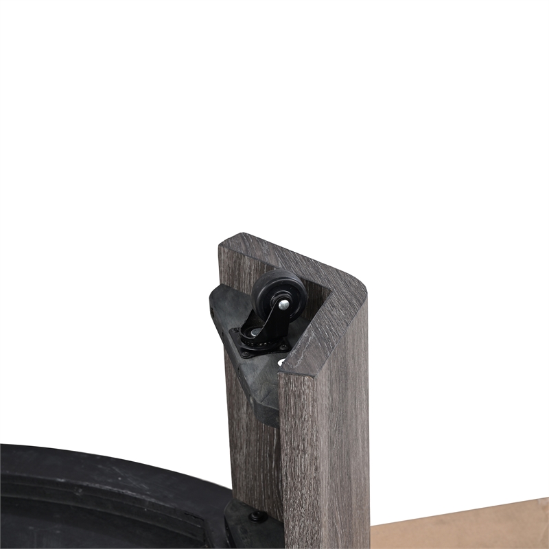 Furniture of America Toralle Solid Wood Nesting Tables with Casters in Gray