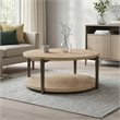 Furniture of America Onos Solid Wood Storage Coffee Table with Casters in Brown