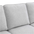 Furniture of America Emeria Chenille Soft Tapered Arm Sofa in Light Gray