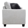 Furniture of America Emeria Chenille Soft Tapered Arm Sofa in Light Gray