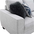 Furniture of America Emeria Chenille Soft Tapered Arm Sofa in Light Gray