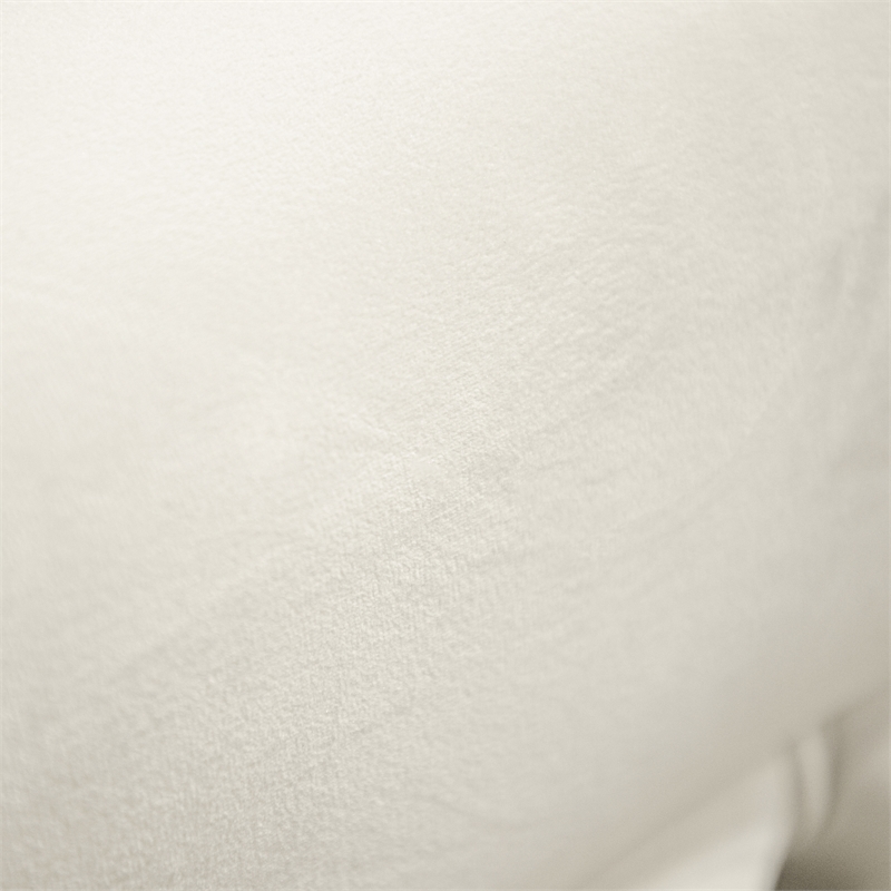 Furniture of America Elbrook Fabric Slope Curved Arm Sofa in Beige