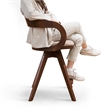 Furniture of America Nazaen Wood Barrel Back Counter Stools in Walnut (Set of 2)