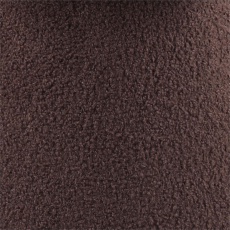 Furniture of America Rami Fabric Upholstered Round Mushroom-Shape Stool in Brown