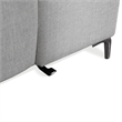 Furniture of America Kirel Fabric Swivel Arm L-Shaped Light Gray Power Sectional