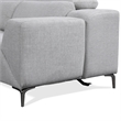 Furniture of America Kirel Fabric Swivel Arm L-Shaped Light Gray Power Sectional