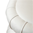 Furniture of America Magnus Velvet Round Bow Tie Design Stool in White